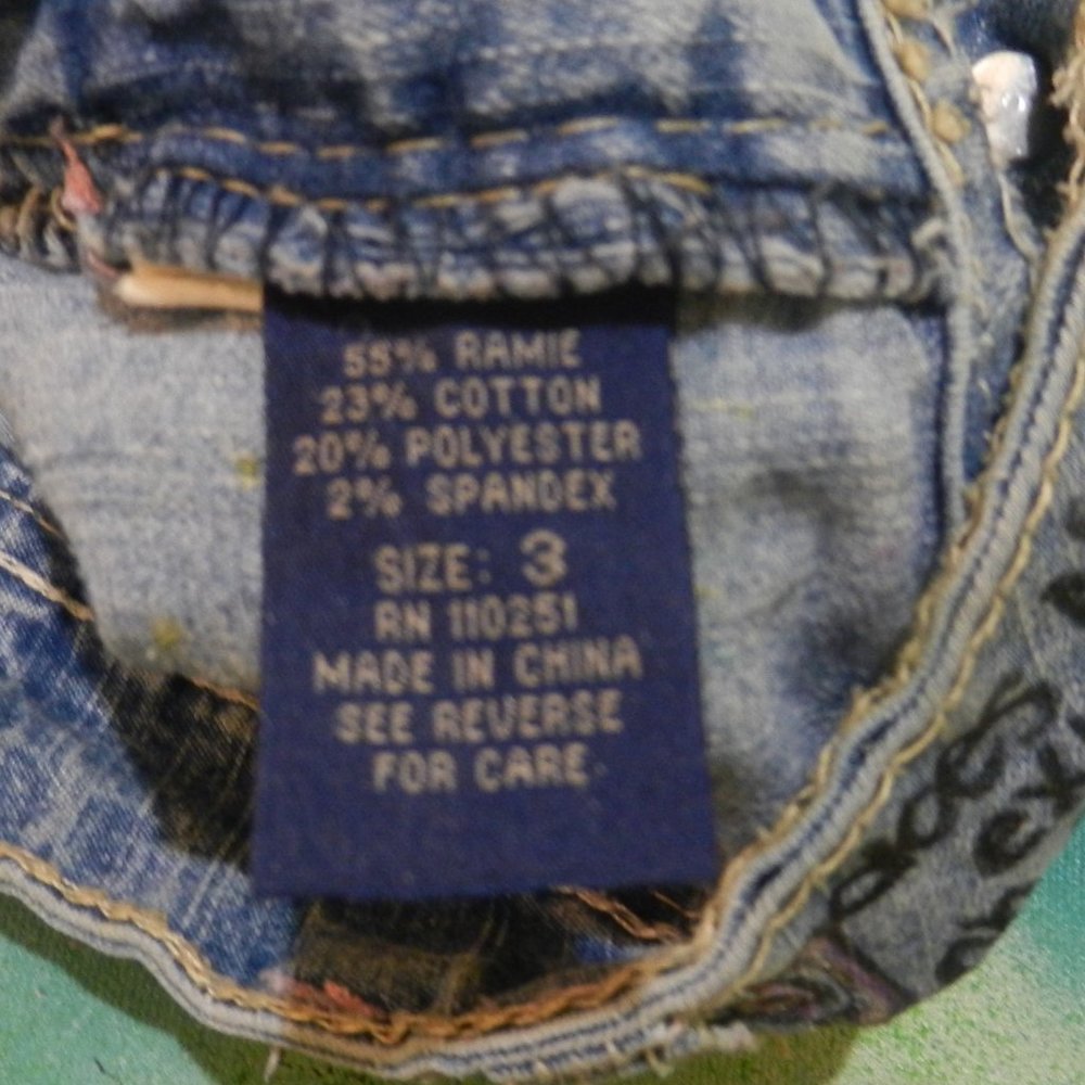 Graffiti Statement Plant Power shorts HAND CRAFTED OOAK custom design SIZE 3 - Picture 9 of 16